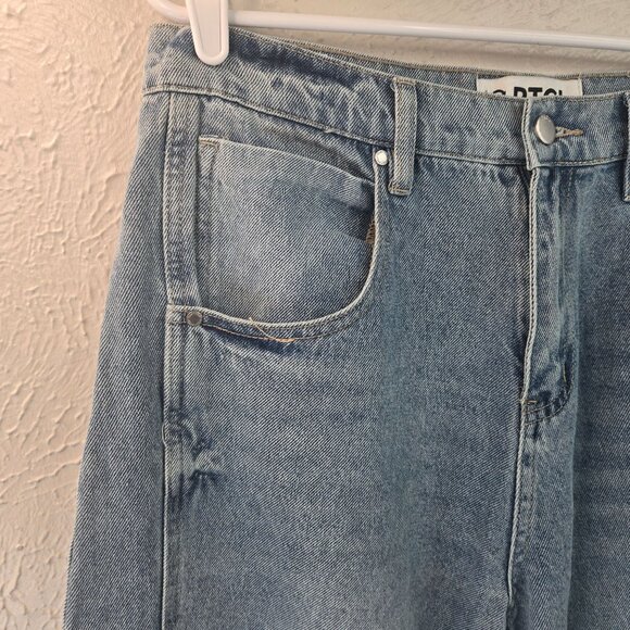 PTCL Barrell Jeans High Waisted Women 29 Light Blue Relaxed Baggy Wide Leg Denim - Picture 5 of 12